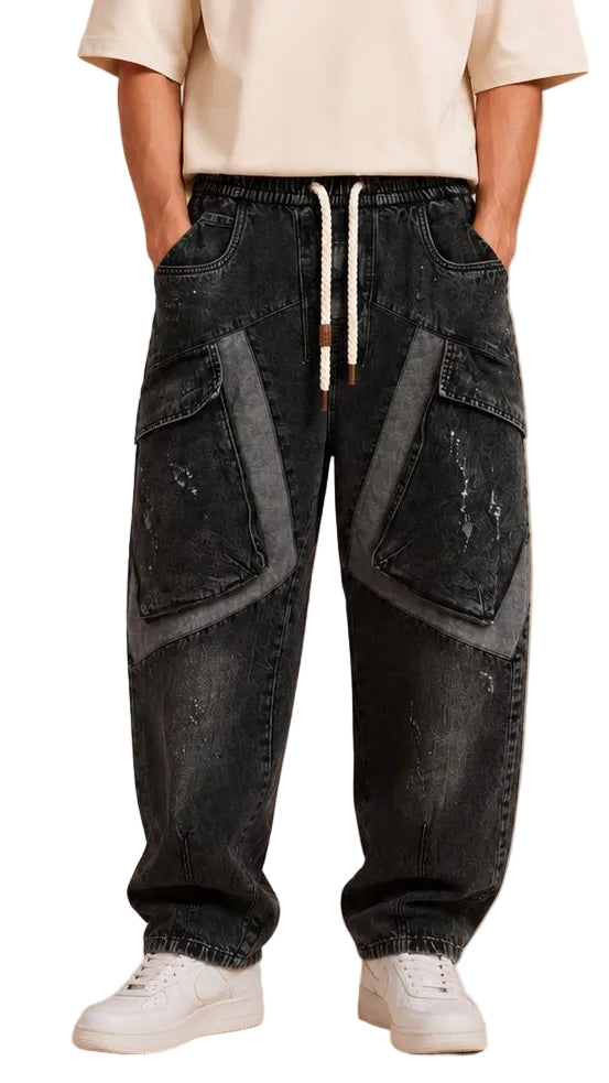 Utility Panel Baggy Jeans