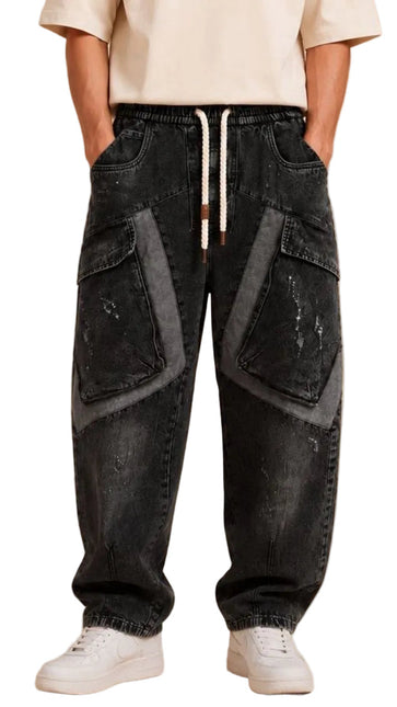 Utility Panel Baggy Jeans