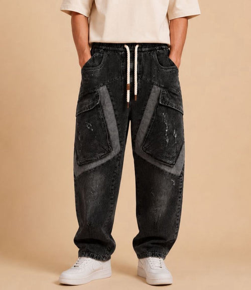 Utility Panel Baggy Jeans