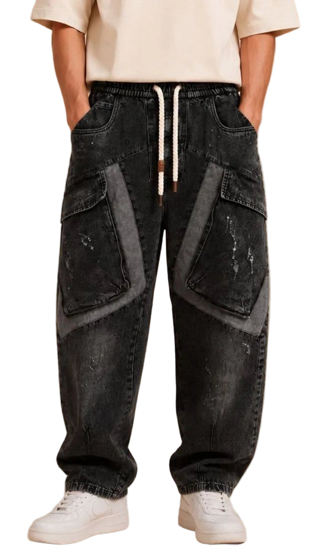 Utility Panel Baggy Jeans
