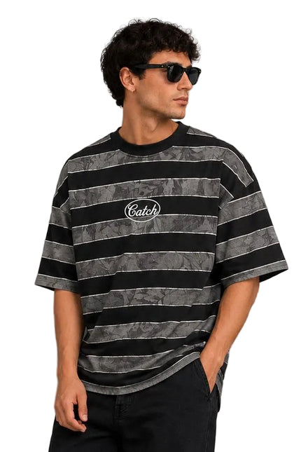 Vintage Washed Striped Oversized T-Shirt