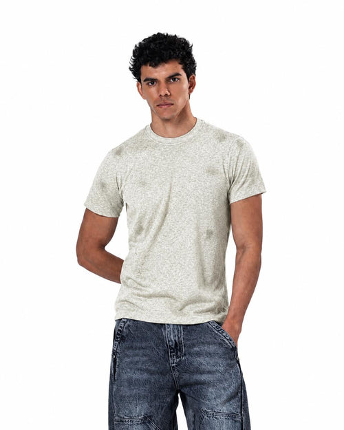 Little Velvet Textured Slim Fit T-Shirt