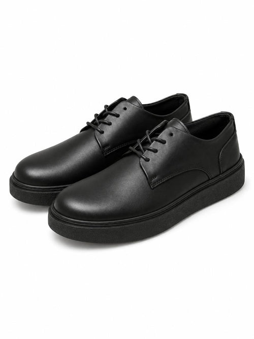Minimal Black Platform Shoes