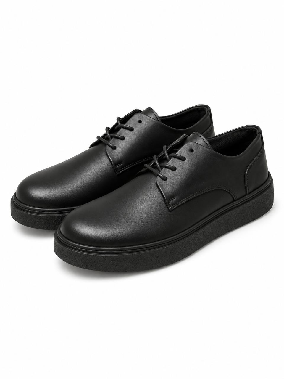 Minimal Black Platform Shoes