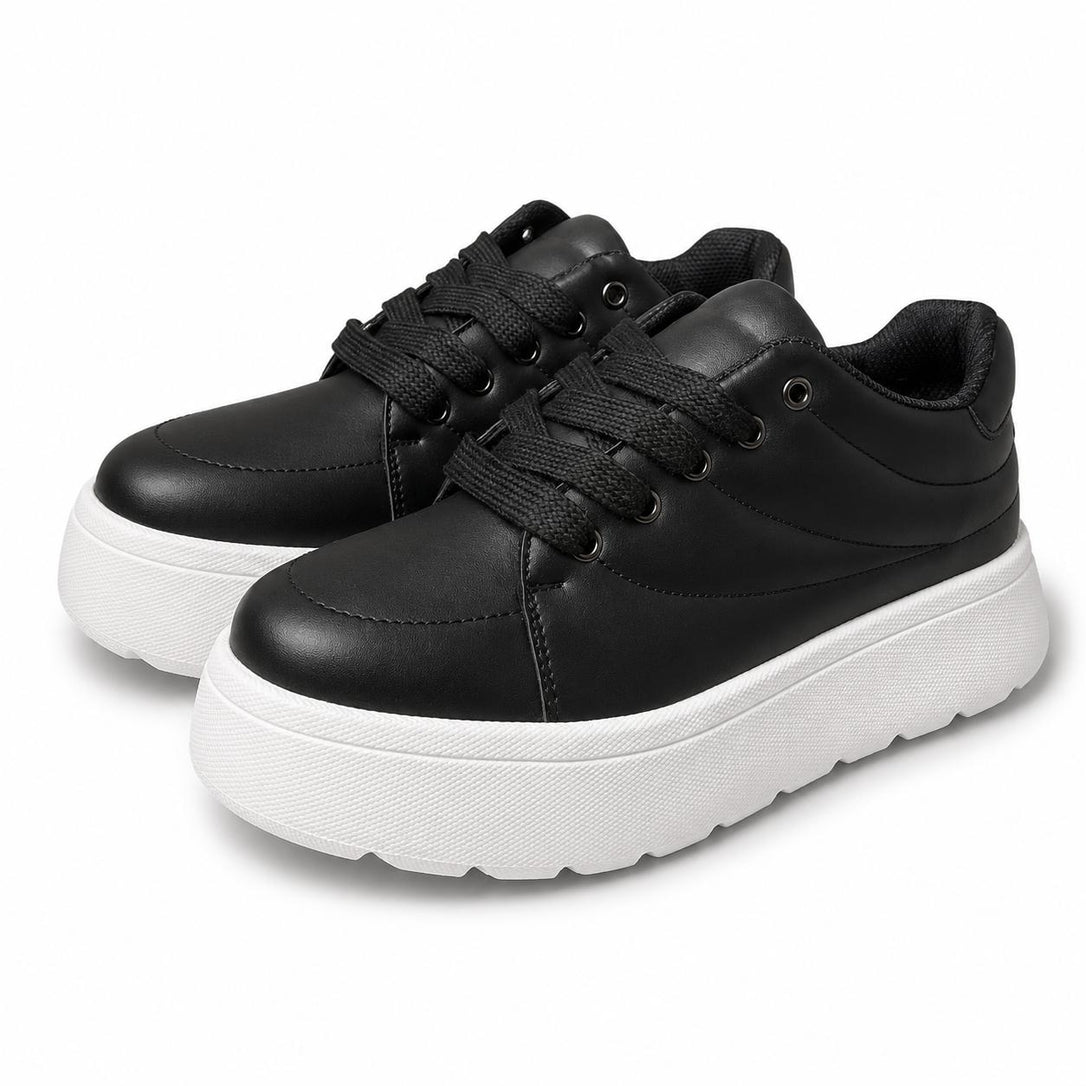 Chunky Platform Sneakers – Black & White