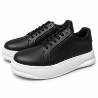 Bubbly Leather Sneakers – Black