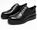 Line Chunky Sole Leather Derby Shoes