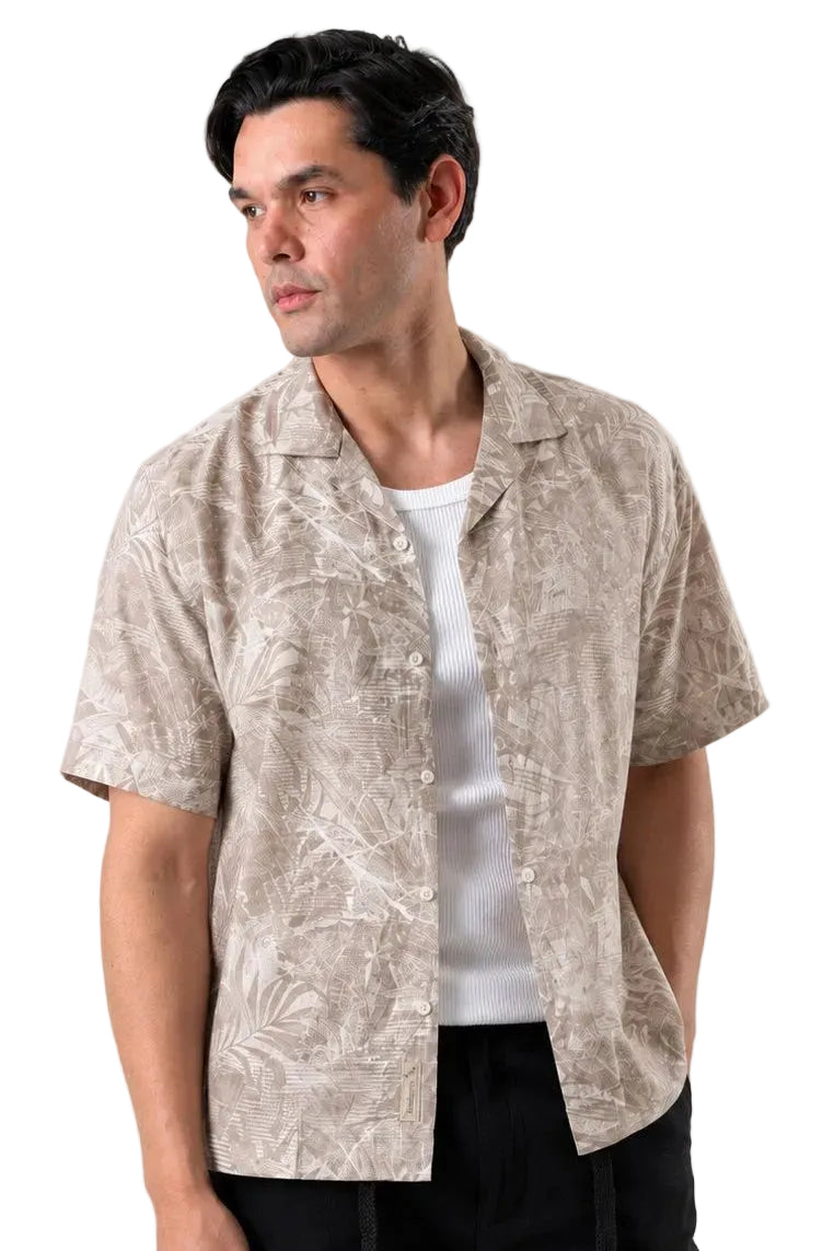Tropical Print Box Shirt