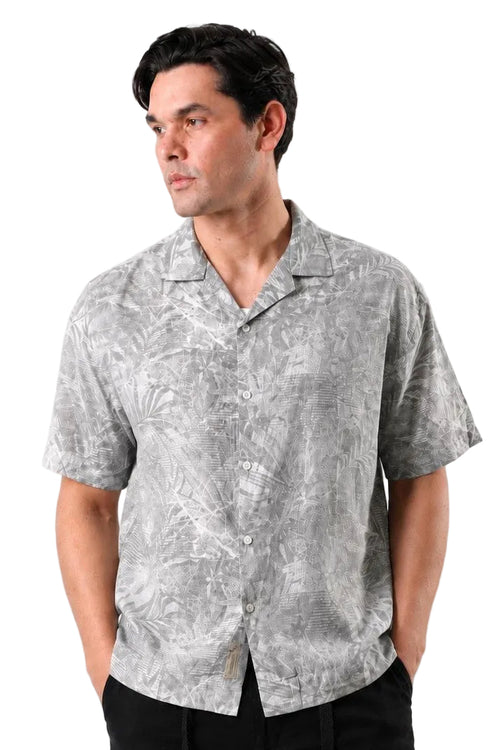 Tropical Print Box Shirt