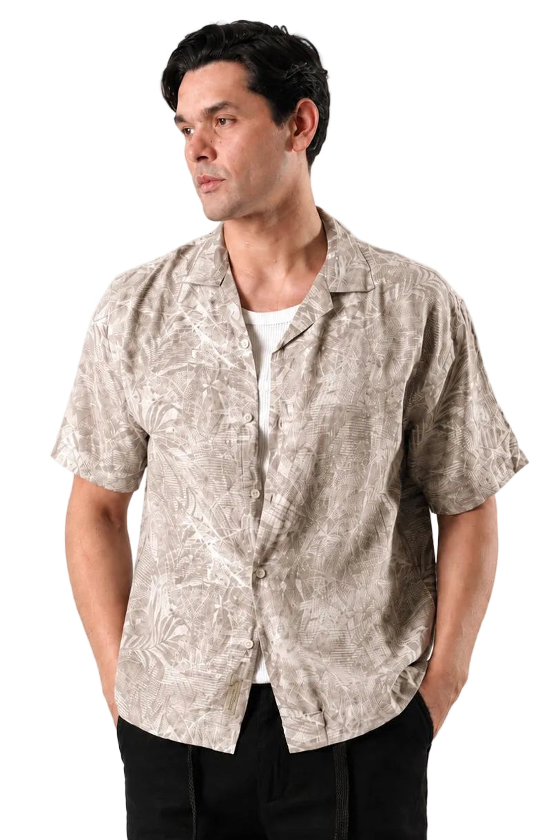 Tropical Print Box Shirt