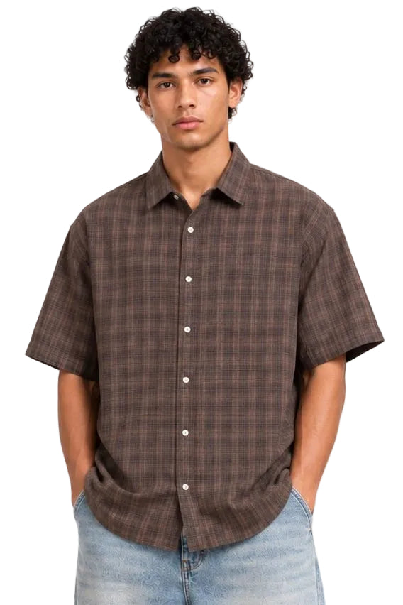 Checked Box Fit Short Sleeve Shirt