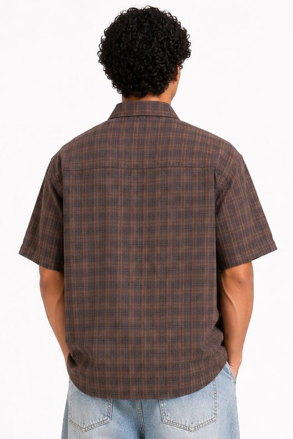 Checked Box Fit Short Sleeve Shirt