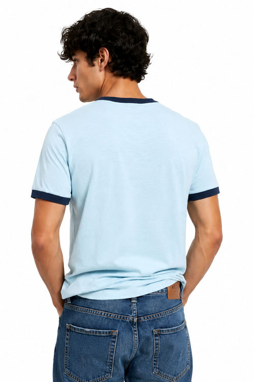 Crew Neck Contrast Trim Regular Fit T-Shirt