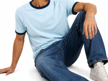 Crew Neck Contrast Trim Regular Fit T-Shirt