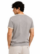 Crew Neck Contrast Trim Regular Fit T-Shirt
