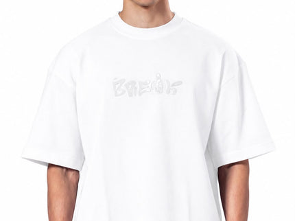 Crew Neck Oversized Fit Creek Printed T-Shirt
