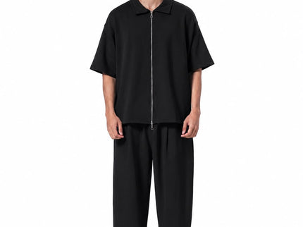 Zip-Up Collar Oversized Fit Suit