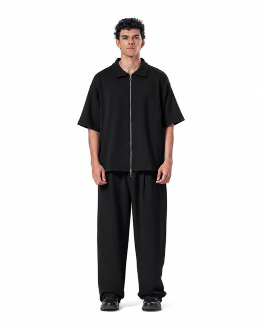 Zip-Up Collar Oversized Fit Suit