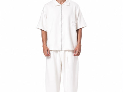 Zip-Up Collar Oversized Fit Suit
