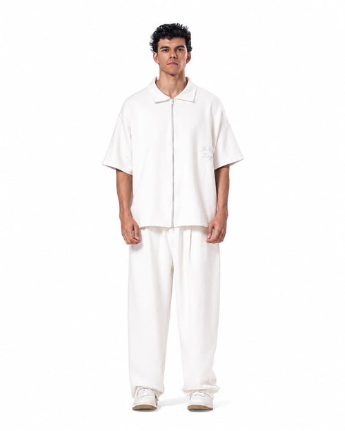 Zip-Up Collar Oversized Fit Suit
