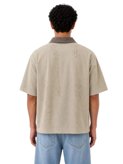 Wash Open Contrast Collar Box Fit Shirt