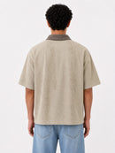 Wash Open Contrast Collar Box Fit Shirt