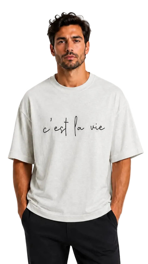 C’est La Vie Minimal Oversized Tee