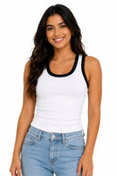 Contrast Rib Tank Top