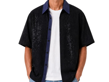 Wash Open Contrast Collar Box Fit Shirt