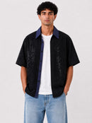 Wash Open Contrast Collar Box Fit Shirt