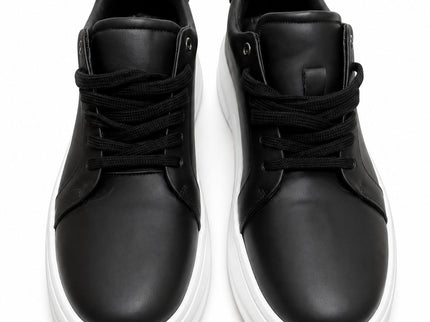 Bubbly Leather Sneakers – Black