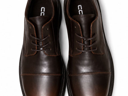 Line Chunky Sole Leather Derby Shoes