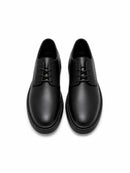 Chunky Sole Leather Derby Shoes