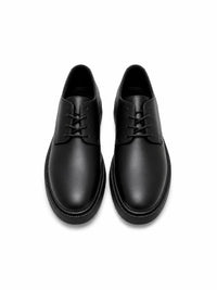 Chunky Sole Leather Derby Shoes