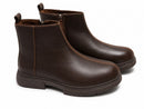 Women’s Brown Zip-Up Ankle Boots