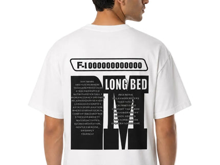 Long Bed Graphic Box Fit T-Shirt – White