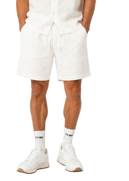 Textured Linen Relaxed Shorts