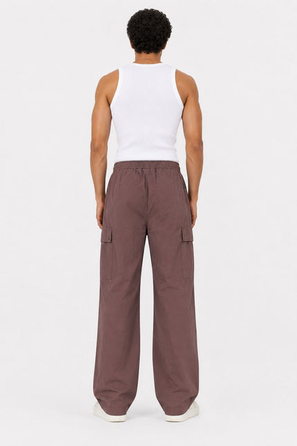 Utility Wide Leg Cargo Trousers – Olive Green
