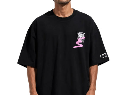 Box Fit Colored Back Print T-Shirt