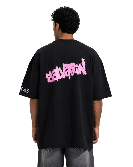 Box Fit Colored Back Print T-Shirt