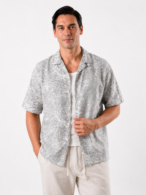 Tropical Print Box Shirt
