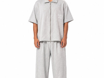 Zip-Up Collar Oversized Fit Suit