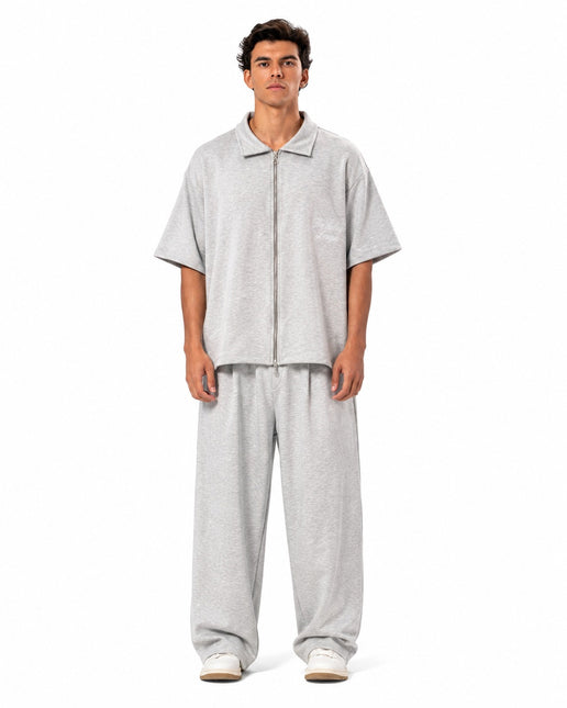 Zip-Up Collar Oversized Fit Suit
