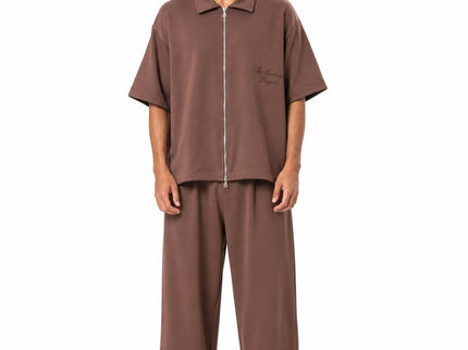 Zip-Up Collar Oversized Fit Suit