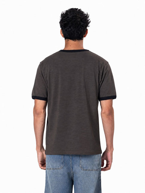 Crew Neck Contrast Trim Regular Fit T-Shirt