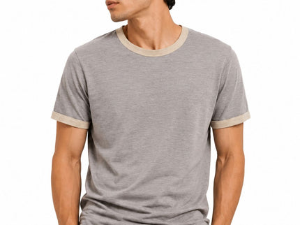 Crew Neck Contrast Trim Regular Fit T-Shirt