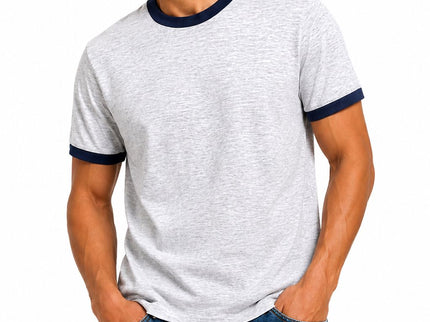Crew Neck Contrast Trim Regular Fit T-Shirt