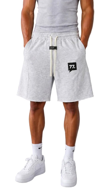 Raw Edge Relaxed Sweat Shorts
