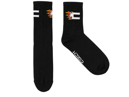 Graphic Crew Socks (Black / White/ Neon Green)– Pack of 3