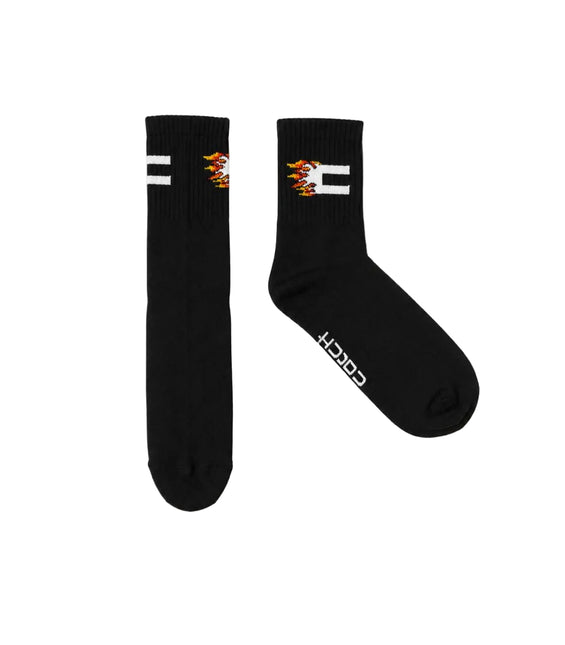 Graphic Crew Socks (Black / White/ Neon Green)– Pack of 3
